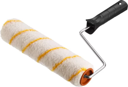 Валик малярный ЗУБР "ОПТИМА -ГИРПАИНТ", все виды ЛКМ, для ровных поверхностей, полиэстр, ворс 12 мм, бюгель 6 мм, 40х240мм 03516-24 купить в Когалыме
