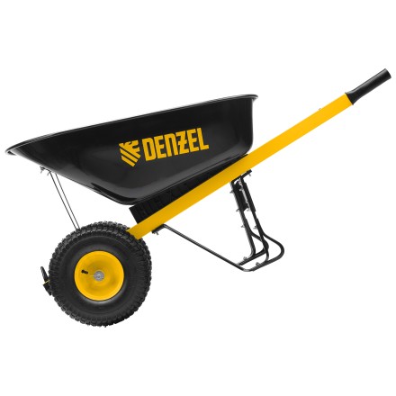 Тачка строительная Denzel 69000, усиленная, объем 140 л, 250 кг, двухколесная, колесо 15х6.00-6 купить в Когалыме
