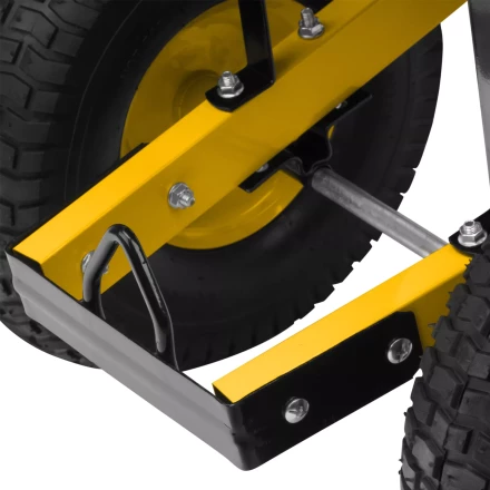 Тачка строительная усиленная объем 140 л 250 кг двухколесная колесо 15х6.00-6 Denzel 69000 купить в Когалыме