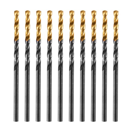 Сверло по металлу, 2,5 мм, HSS-Tin, Golden Tip, 10 шт. Denzel 717204 купить в Когалыме