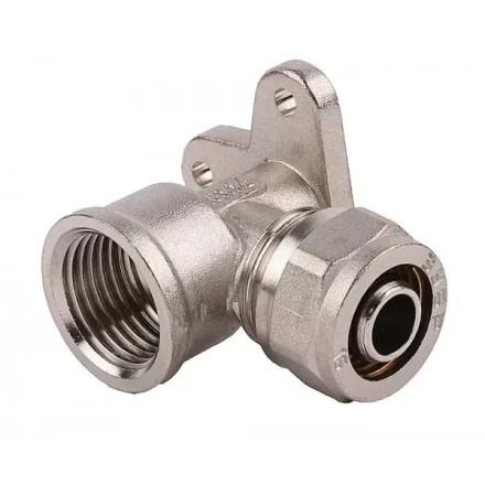 Уголок ЗУБР соединительный с креплением к полу, цанга-гайка, 1/2"х16х2,0 мм, никель 51411-16-1/2 купить в Когалыме