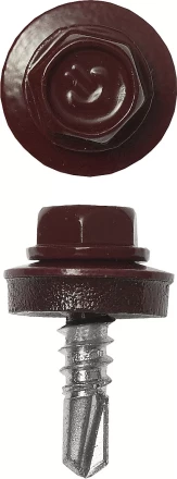 Саморезы ЗУБР "ПРОФЕССИОНАЛ" окраш., RAL 3005 темно-красн., для крепл. кров. матер. к металл. констр., 5.5x25мм, 420шт 4-300315-55-025-3005 купить в Когалыме