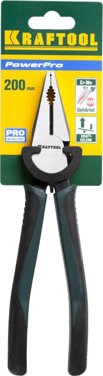 Плоскогубцы KRAFTOOL "PowerPro" комбинированные, CrMo-сталь, покрытие оксидированное с полировкой, 200мм 22001-1-20_z01 купить в Когалыме