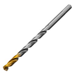 Сверло спиральное по металлу Denzel, 9 х 175 мм, Р6М5, Golden Tip, удлиненное 718262