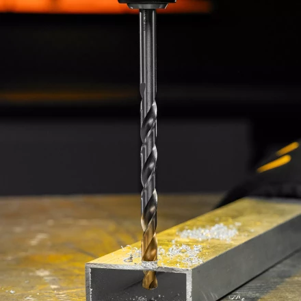 Сверло спиральное по металлу Denzel, 9 х 175 мм, Р6М5, Golden Tip, удлиненное 718262 купить в Когалыме
