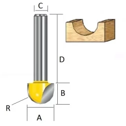 Пазовая галтельная фреза Makita D-10774