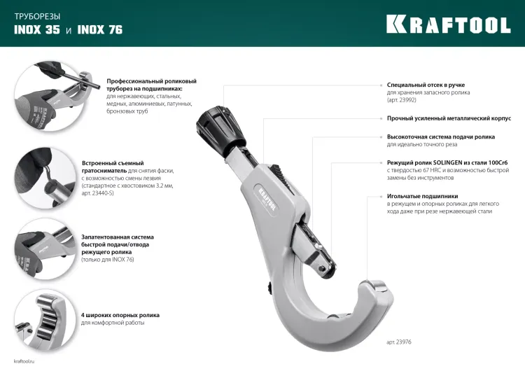 Труборезы KRAFTOOL для труб из нержавеющей стали 23935 купить в Когалыме