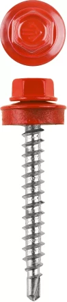 Саморезы ЗУБР окраш., RAL 3003 рубин.-красн., для крепл. кров. матер. к дерев. обреш., 4.8x65мм, 180шт 4-300315-48-065-3003 купить в Когалыме