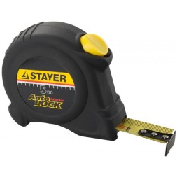 Рулетка STAYER &quot;MASTER&quot; &quot;AUTOLOCK&quot;, корпус с резиновым напылением, автостоп, 5мх19мм 2-34126-05-19_z01