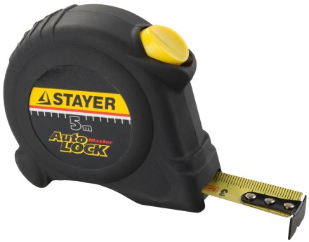 Рулетка STAYER &quot;MASTER&quot; &quot;AUTOLOCK&quot;, корпус с резиновым напылением, автостоп, 5мх19мм 2-34126-05-19_z01 купить в Когалыме