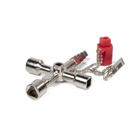 Ключ для электрошкафов КВТ КЭШ-5М с 5 профилями и битой «крест/шлиц» (84624) купить в Когалыме