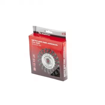 Щетка для УШМ 125 мм, М14, плоская, крученая  проволока 0,5 мм  MATRIX 74640 купить в Когалыме