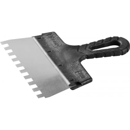 Шпатель ЗУБР "МАСТЕР" ФАСАДНЫЙ, нержавеющее полотно, 200мм, зуб 10х10мм 10078-20-10 купить в Когалыме