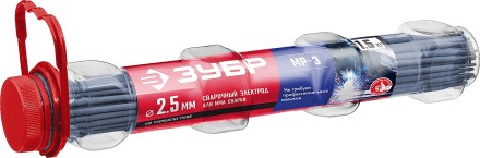 ЗУБР Д 2.5 х 350 мм, 1.5 кг в ПВХ тубе, МР-3 рутиловый, электрод сварочный (40011-2.5) купить в Когалыме