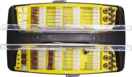 Набор STAYER "MASTER": Мини-насадки для гравиров машин, в пластик боксе, гибкий вал,штатив, место для гравёра,191 предм 29906-H191 купить в Когалыме