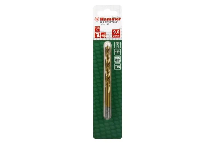 Сверло по металлу HAMMER Ф9х125мм (DR MT 9,0мм*125/81мм) купить в Когалыме