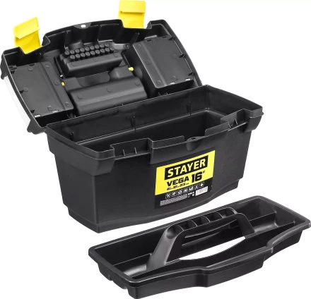 Ящик для инструмента "VEGA-16" пластиковый, STAYER 38105-16_z03 купить в Когалыме
