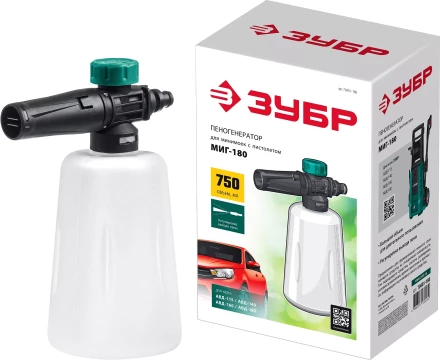 ЗУБР для пистолета МИГ-180, пеногенератор для минимоек (70401-180) купить в Когалыме