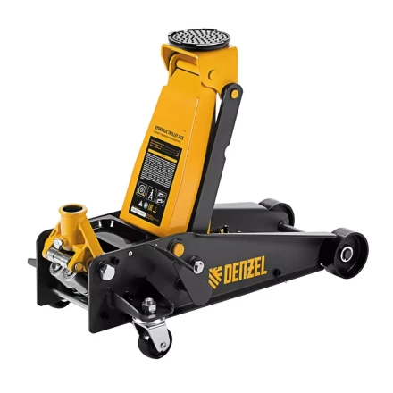 Домкрат гидравлический подкатной 3 т, с фиксатором, быстрый подъем, 135-480 мм, профессиональный Denzel 51138 купить в Когалыме