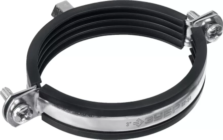 ЗУБР 3, М8/М10, цинк, 10 шт, трубный хомут с гайкой (37880-87-94) купить в Когалыме