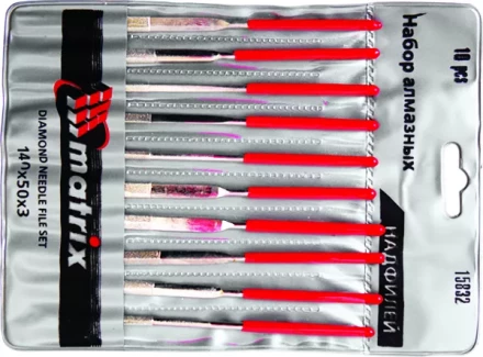 Набор надфилей алмазных 140х50х3 10 штук MATRIX 15832 купить в Когалыме