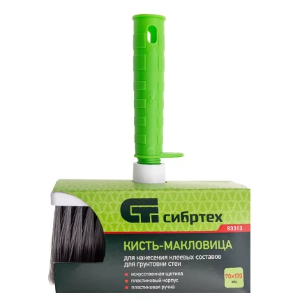 Кисть-макловица, 70 x 170, искусственная щетина, пластиковый корпус, пластиковая ручка Сибртех 83313 купить в Когалыме