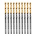 Сверло по металлу, 3 мм, HSS-Tin, Golden Tip, 10 шт. Denzel 717205 купить в Когалыме