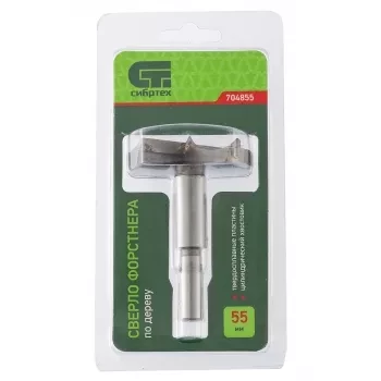 Сверло Форстнера по дереву 53 мм цилиндрический хвостовик СИБРТЕХ 704853 купить в Когалыме