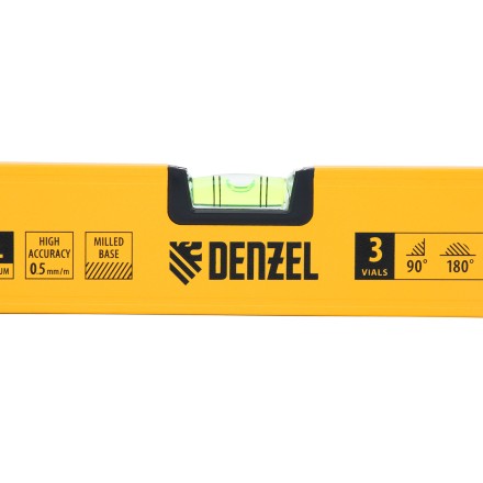 Уровень алюминиевый Denzel 33692, магнит, фрезерованный, 3 глазка (1 зеркал.), 0,5 мм/м, 800 мм купить в Когалыме