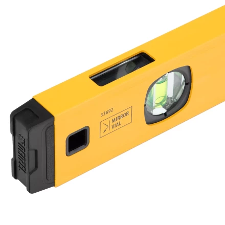 Уровень алюминиевый Denzel 33692, магнит, фрезерованный, 3 глазка (1 зеркал.), 0,5 мм/м, 800 мм купить в Когалыме