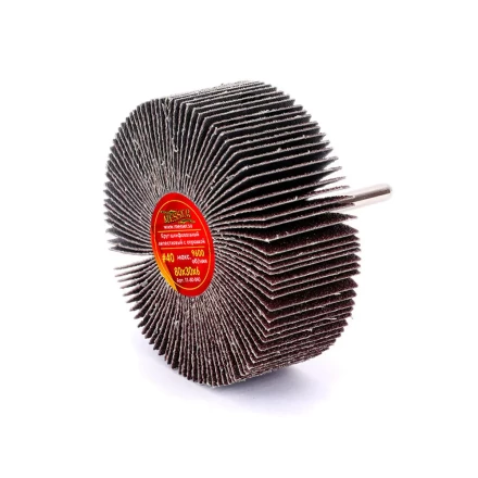 Круг MESSER шлифовальный лепестковый с оправкой (на шпильке) 80х30х6  #40 купить в Когалыме