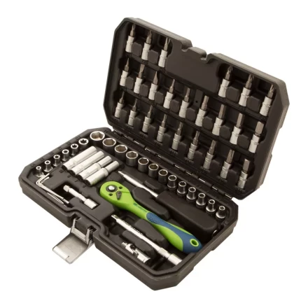 Набор инструментов 56 предметов, CrV, 1/4" Сибртех 13525 купить в Когалыме