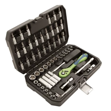 Набор инструментов 56 предметов, CrV, 1/4" Сибртех 13525 купить в Когалыме