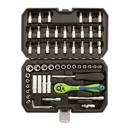 Набор инструментов 56 предметов, CrV, 1/4" Сибртех 13525 купить в Когалыме