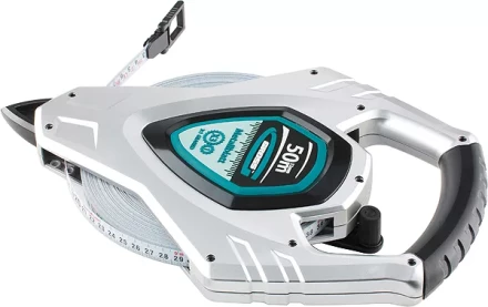 Рулетка геодезическая 50 м х 13 мм GROSS откр. корп. металл. лента Super-нейлон двуст. Шкала 31480 купить в Когалыме