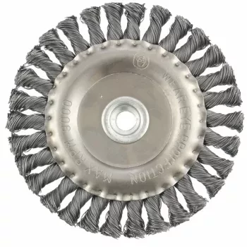 Щетка для УШМ 150 мм, М14, плоская, крученая  проволока 0,5 мм  MATRIX 74641 купить в Когалыме