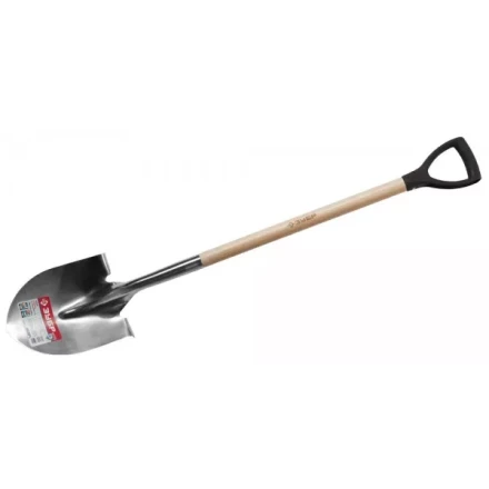 Лопата ЗУБР "ЭКСПЕРТ" штыковая садовая из нерж. стали, деревянный черенок из ясеня, пластиковая рукоятка, 290х210х1200мм 4-39430_z01 купить в Когалыме