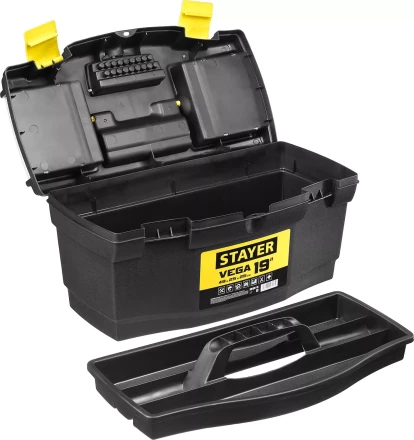 Ящик для инструмента "VEGA-19" пластиковый, STAYER 38105-18_z03 купить в Когалыме