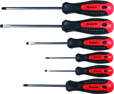 Набор профессиональных отверток Fusion CrV 3-компонентная рукоятка antislip 6 шт. Matrix 13351 купить в Когалыме