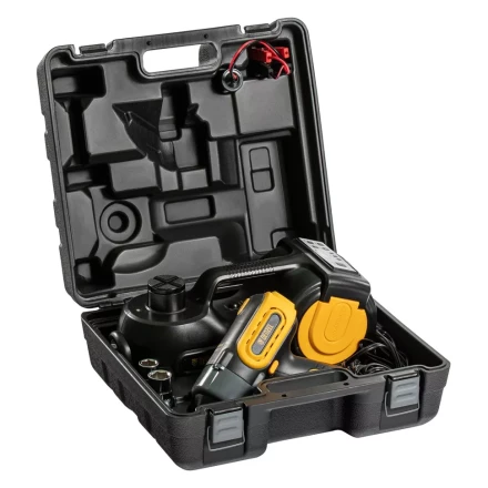 Домкрат электрогидравлический «3 в 1» (1,5 т), 12В, с гайковертом электрическим, в наборе  Denzel 51190 купить в Когалыме