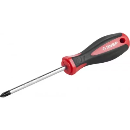 Отвертка ЗУБР "МАСТЕР", Cr-v, эргономичная двухкомпонентная рукоятка, PZ2x100мм 25063-2-100_z02 купить в Когалыме