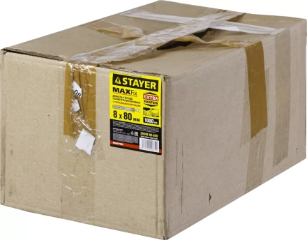 Дюбель-гвоздь полипропиленовый, потайный бортик, 8 x 80 мм, 1000 шт, STAYER Master 30640-08-080 30640-08-080 купить в Когалыме