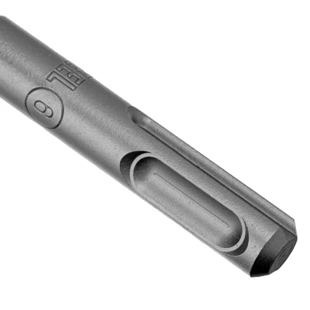 Бур по бетону Denzel ,6 x 260 мм, двойная спираль, три пылеотводящие кромки, 705008 купить в Когалыме