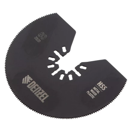 Насадка для МФИ отрезная полукруг Denzel 782301, HSS, по металлу и дереву, 80 мм х 1,2 мм, мелкий зуб купить в Когалыме