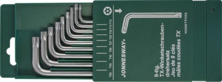 Комплект угловых ключей TORX с центрированным штифтом Т10-Т50 9предметов S2 H08MTP09S Jonnesway 47100 купить в Когалыме