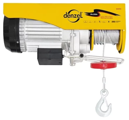 Тельфер электрический TF-250 0.25 т 540 Вт высота 12 м 10 м/мин DENZEL 52011 купить в Когалыме