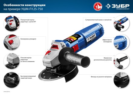 Машина углошлифовальная компактная УШМ-П115-750 серия ПРОФЕССИОНАЛ купить в Когалыме