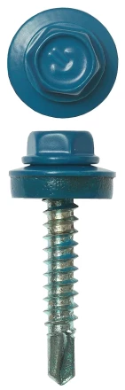 Саморезы ЗУБР окраш., RAL 5009 небесно-голуб., для крепл. кров. матер. к дерев. обреш., 4.8x29мм, 400шт 4-300315-48-029-5009 купить в Когалыме