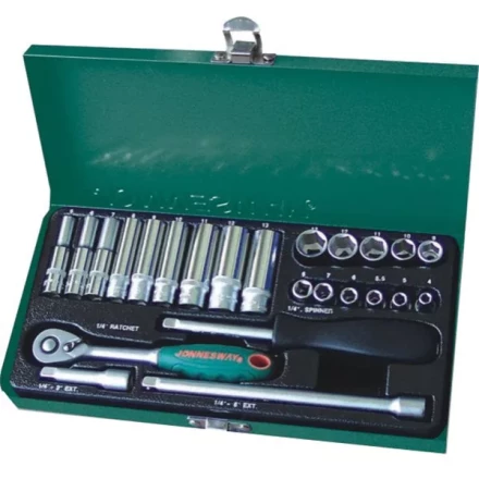 Набор головок торцевых 1/4"DR 4-13мм 25предметов Jonnesway S04Н2125S 47199 купить в Когалыме