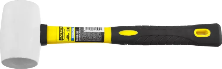 Киянка STAYER "PROFI" резиновая БЕЛАЯ, с фиберглассовой ручкой, 230г 20533-230 купить в Когалыме